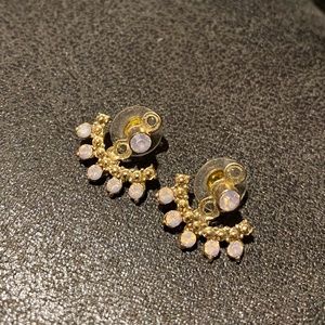 gold and purple earrings
